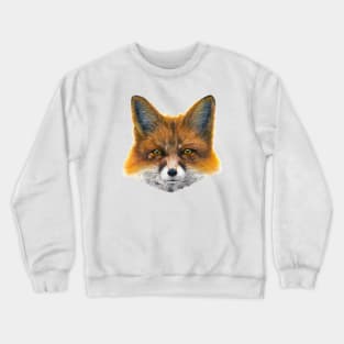 Fox face - Painting in acrylic Crewneck Sweatshirt